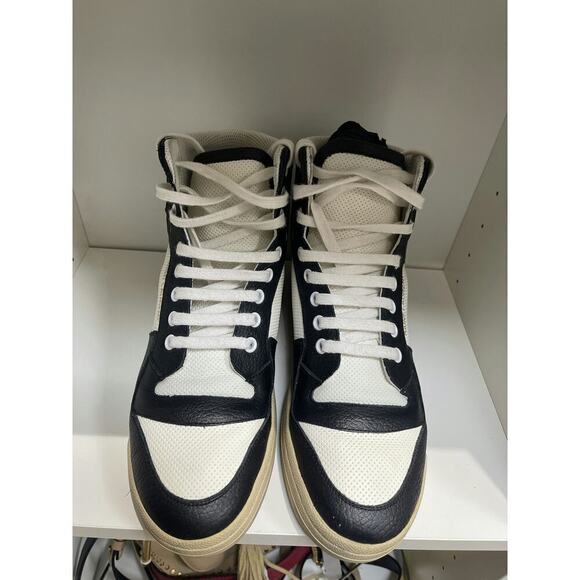 Balenciaga Black & White High-Top Sneakers - Size 40.5